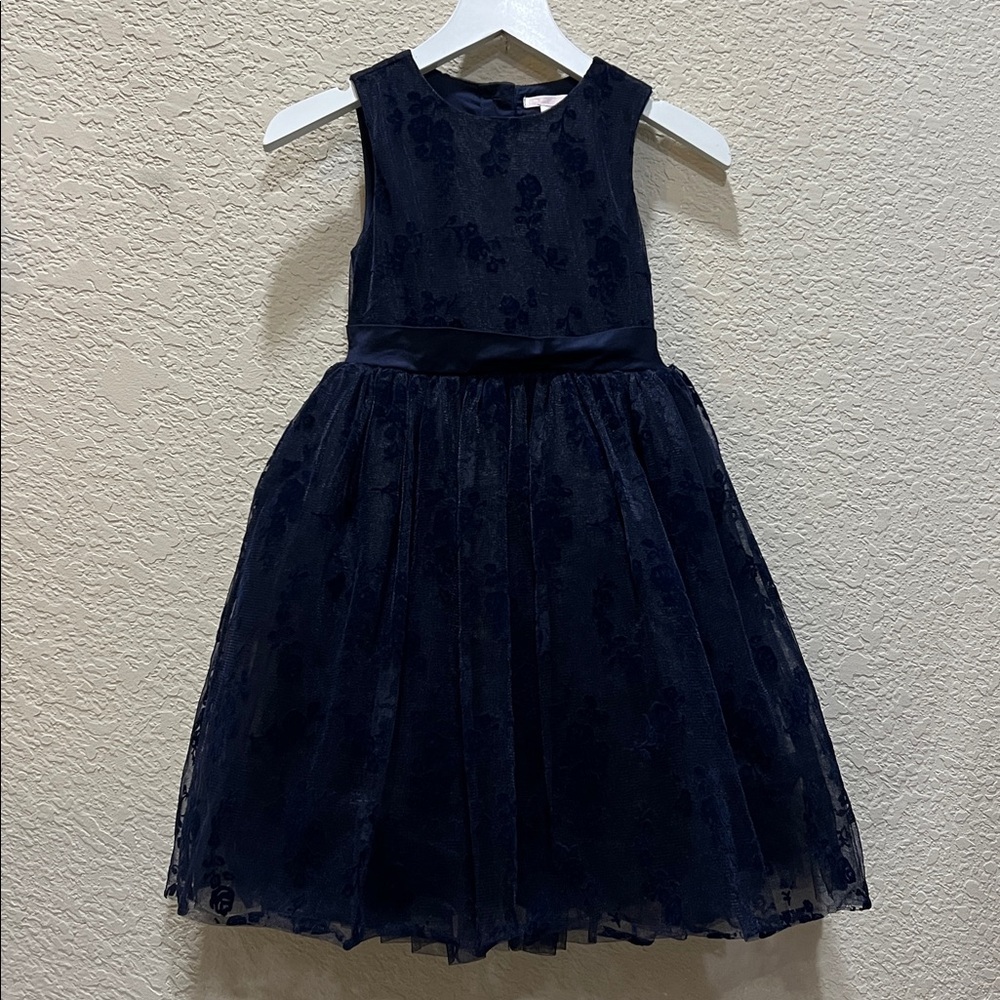 Vintage Janie and Jack Opulent Opera Floral Flocked  Tulle Dress size 5